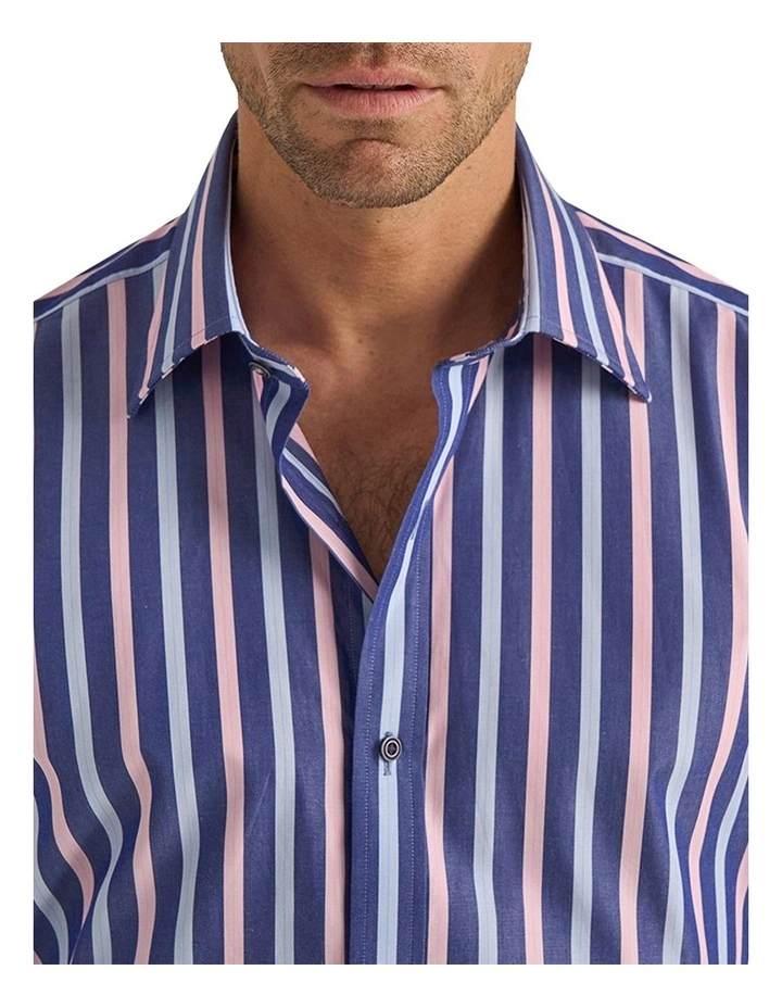 Benedict Shirt in Pink Navy Sky image 2