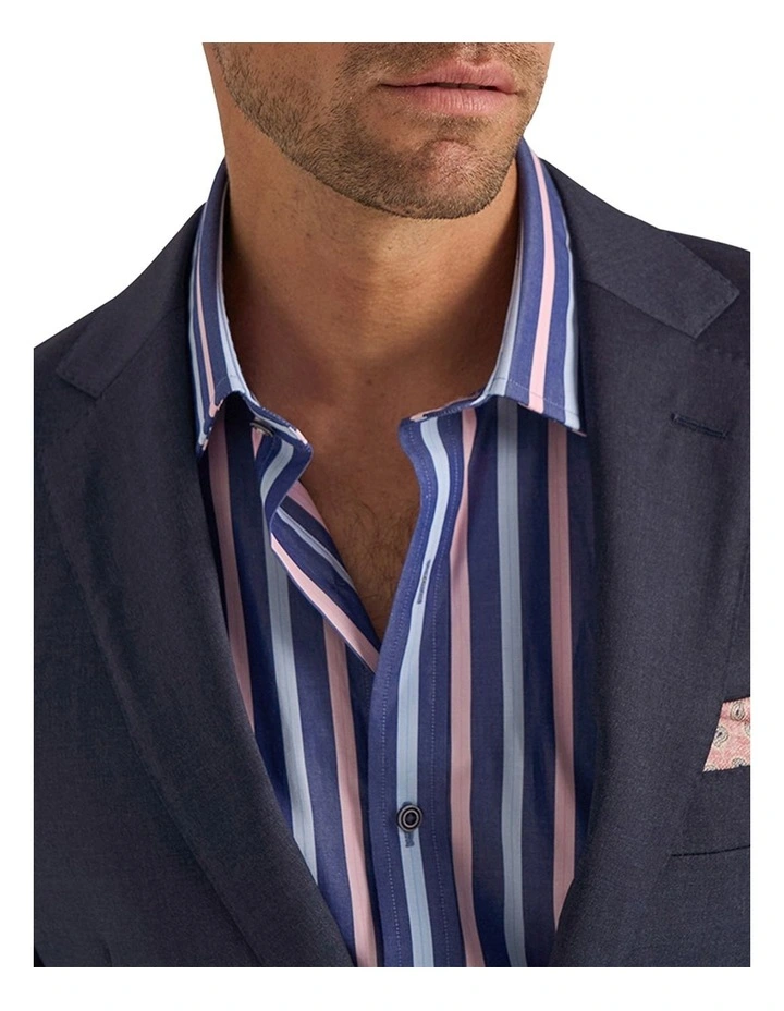 Benedict Shirt in Pink Navy Sky image 3