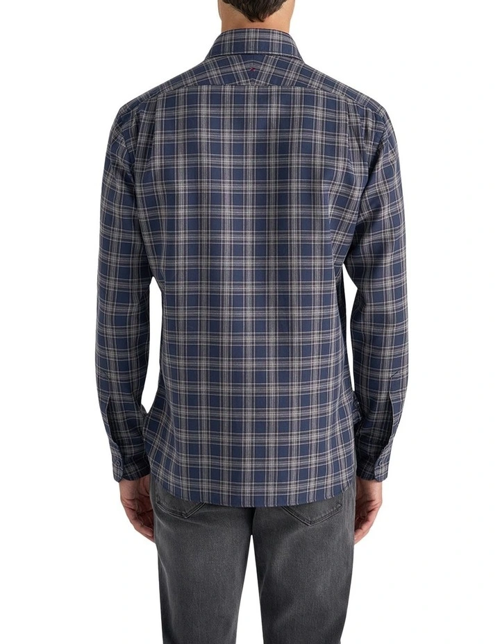 Brendan Check Shirt in Denim image 2
