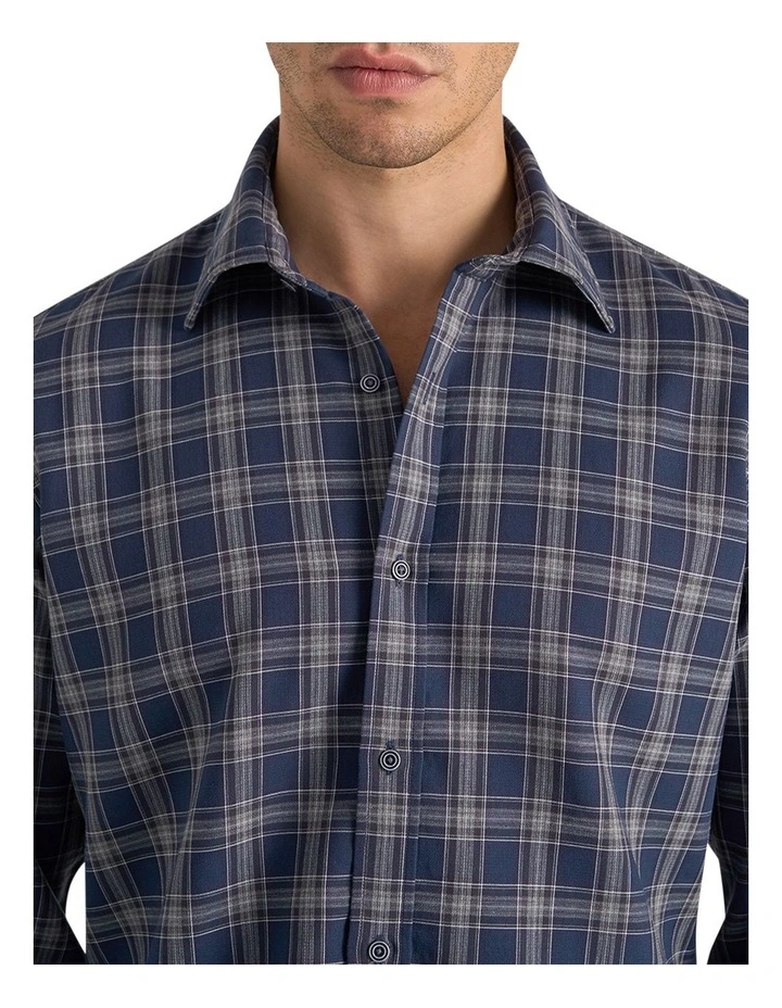 Brendan Check Shirt in Denim image 4