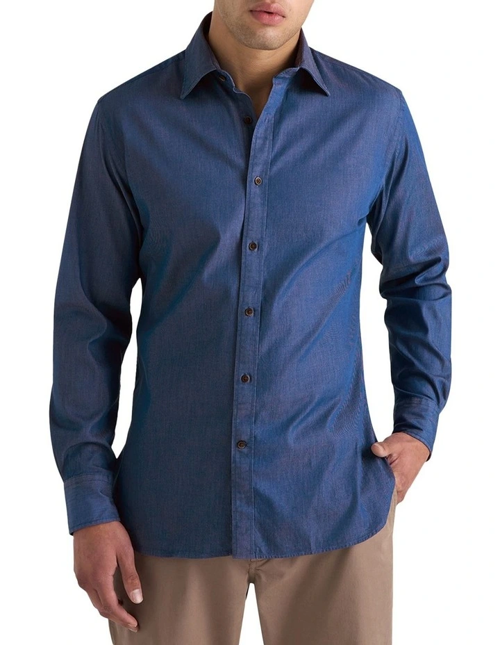 Charlton Denim Shirt in Midnight Indigo image 2