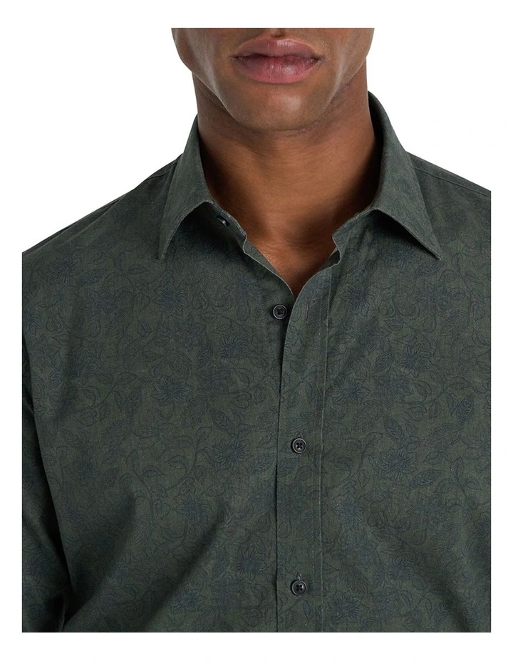 Barocci Printed Shirt in Green image 5