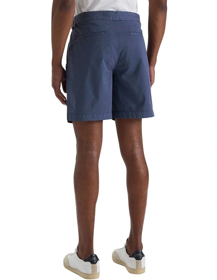 Bradley Twill Side Tab Shorts in Blue image 2