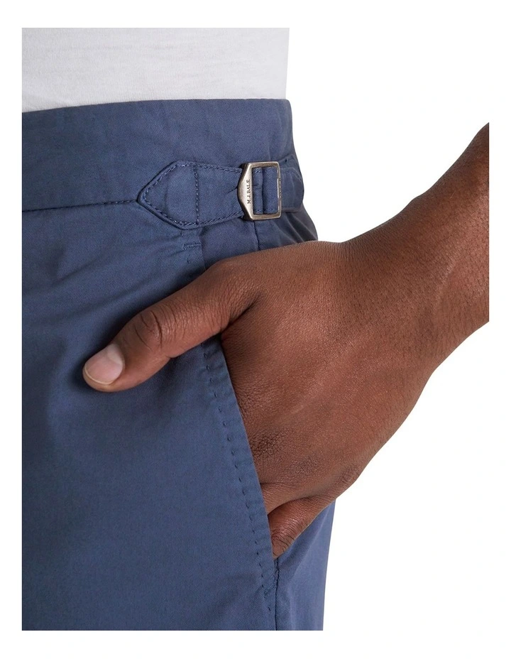 Bradley Twill Side Tab Shorts in Blue image 4