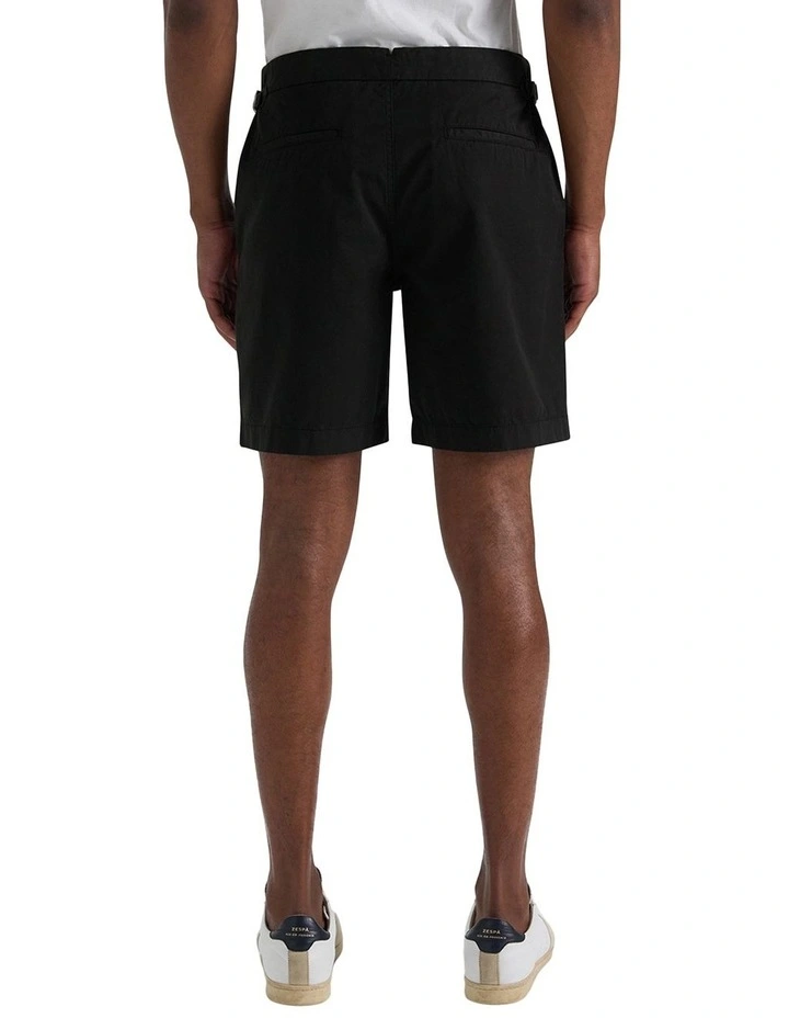 Bradley Twill Side Tab Short in Black image 2