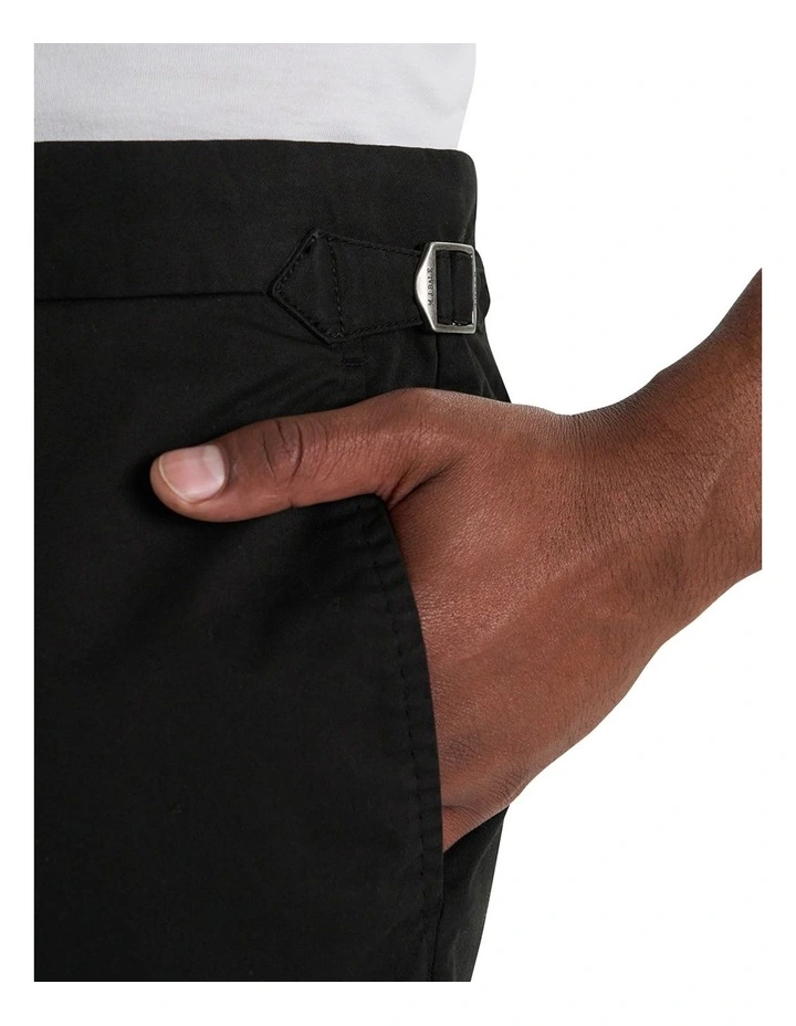 Bradley Twill Side Tab Short in Black image 3