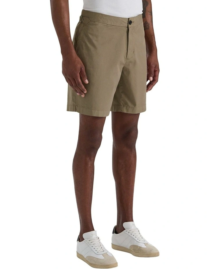 Bradley Twill Side Tab Shorts in Stone image 1