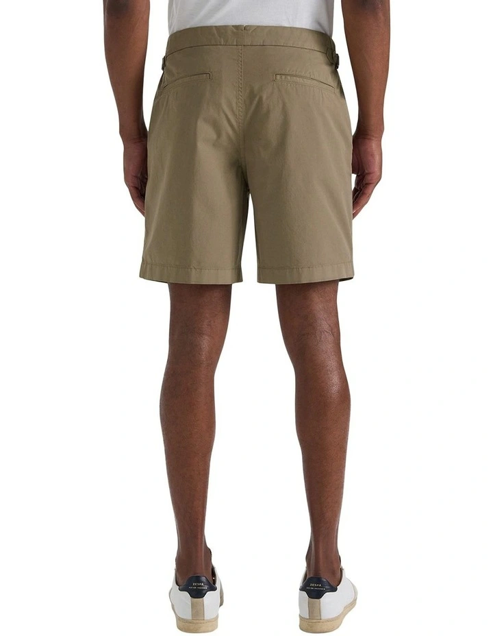 Bradley Twill Side Tab Shorts in Stone image 2