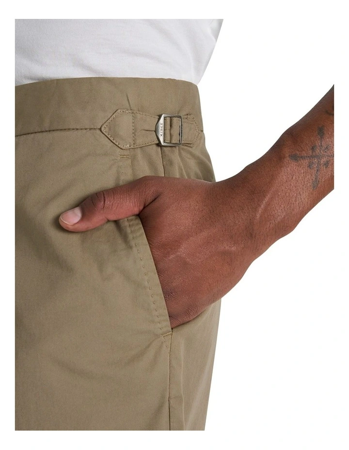 Bradley Twill Side Tab Shorts in Stone image 3