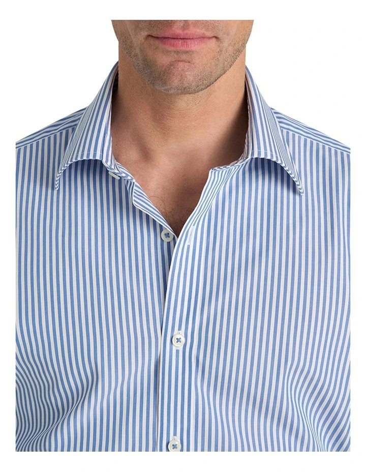 Colllins Stripe Shirt in Blue image 2