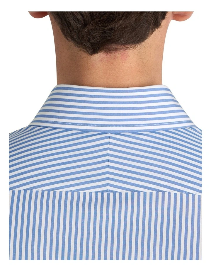 Colllins Stripe Shirt in Blue image 4