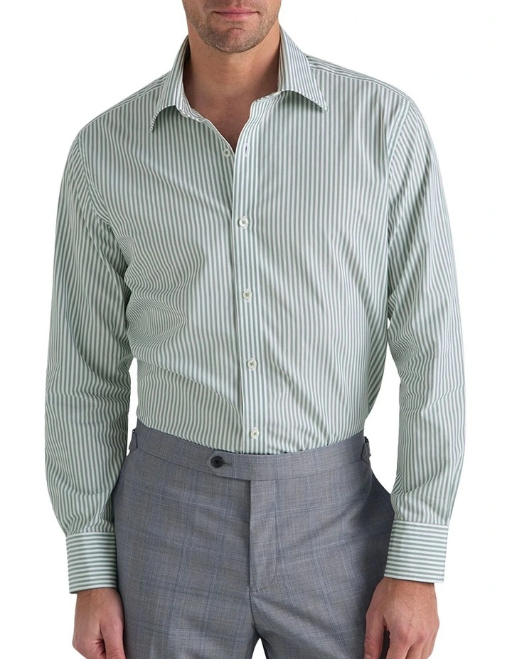 Collins Stripe Shirt in Seagrass image 2