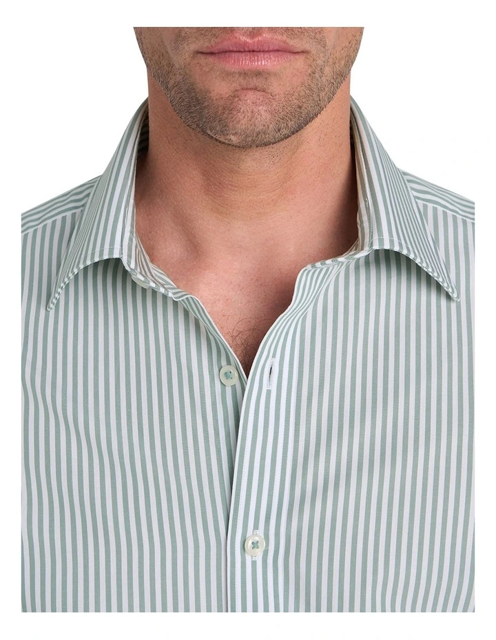 Collins Stripe Shirt in Seagrass image 3