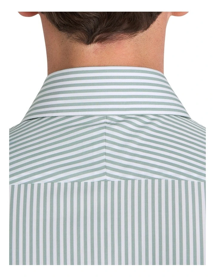 Collins Stripe Shirt in Seagrass image 4