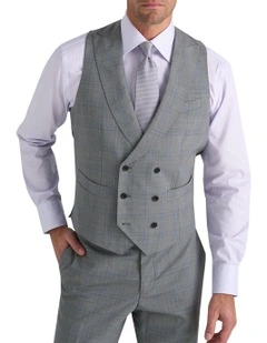Cowell Waistcoat in Grey Blue