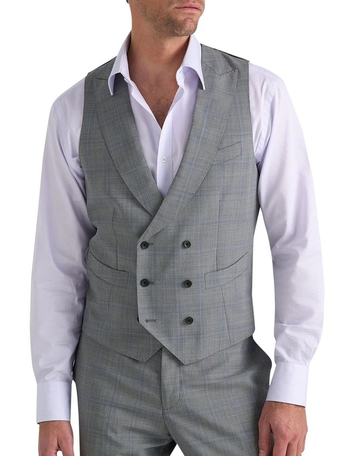 Cowell Waistcoat in Grey Blue image 3
