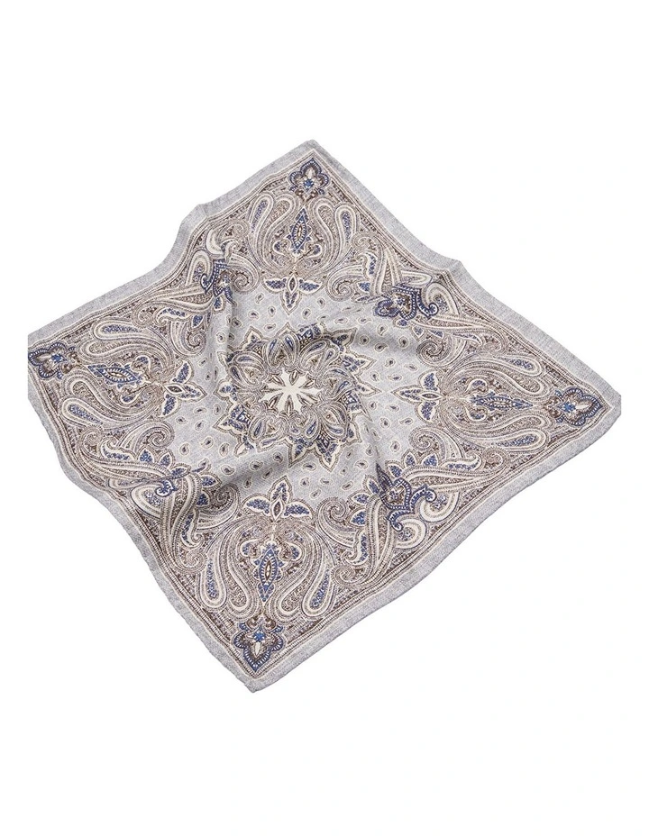 Cresto Pocket Square in Grey image 2