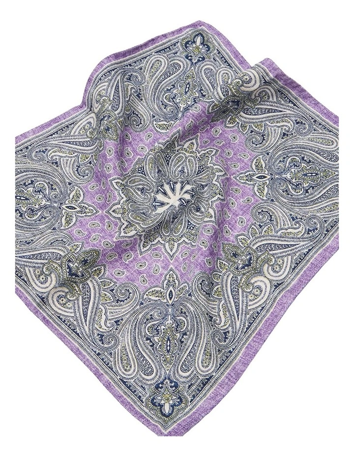 Cresto Pocket Square in Lilac image 2
