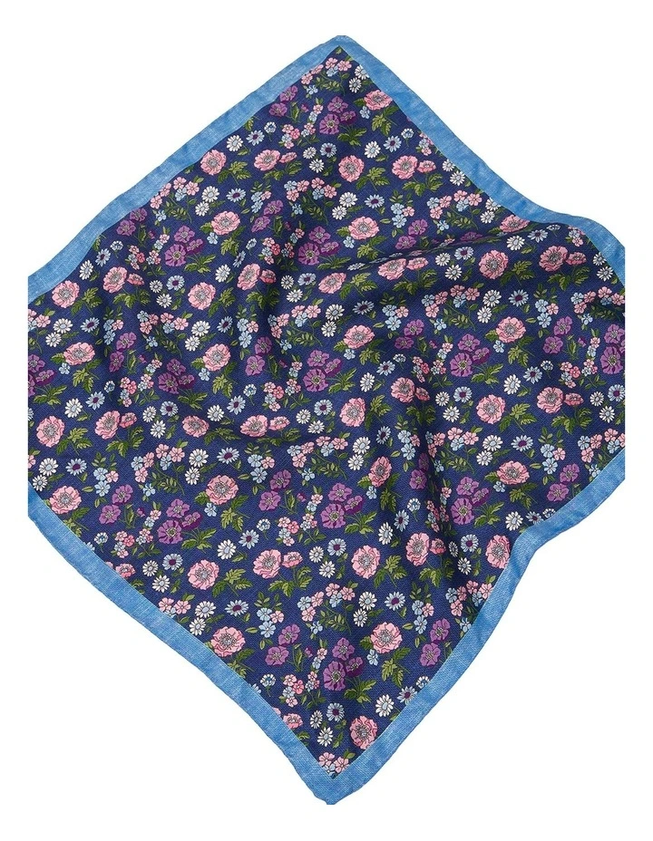 Demonte Pocket Square In Navy image 2