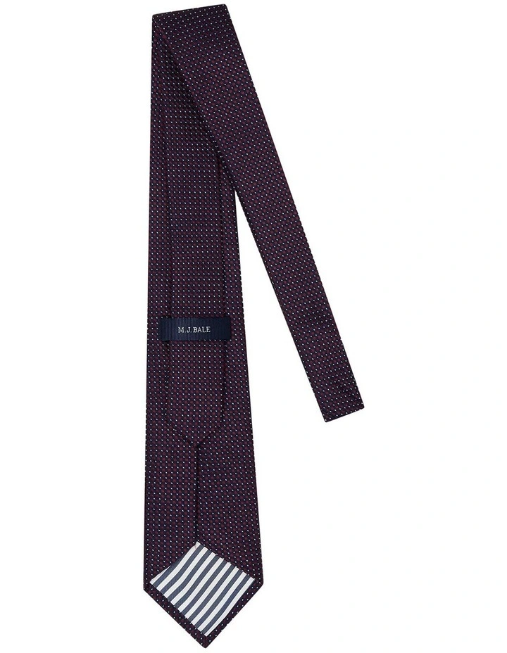 Ethan Tie in Red Navy image 2