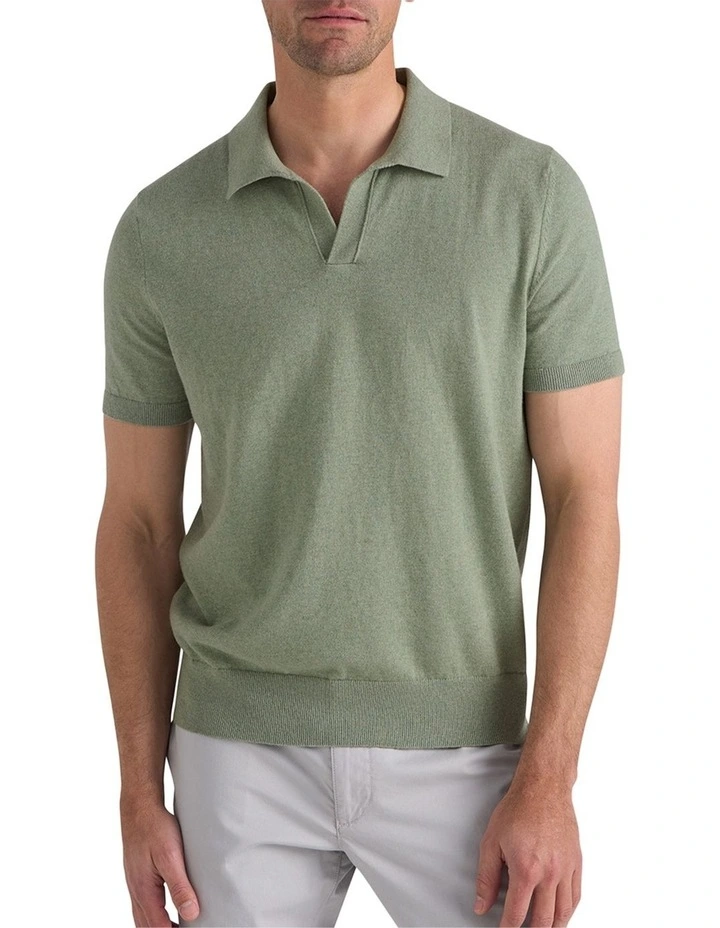 Furlong Polo Shirt in Sage image 3