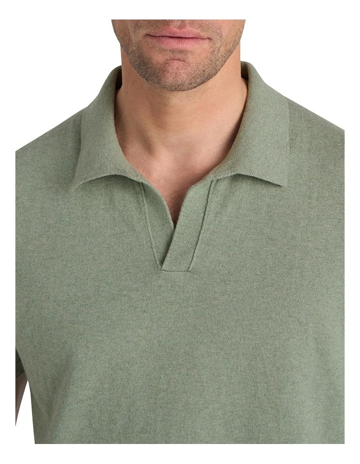 Furlong Polo Shirt in Sage image 5