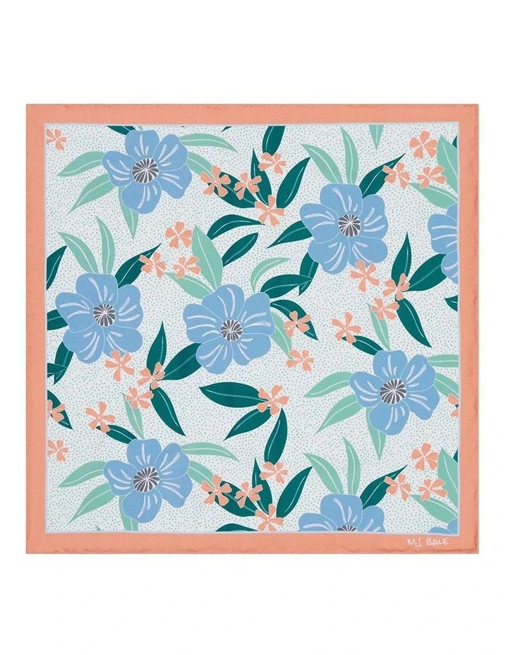 Hana Pocket Square in Coral image 1