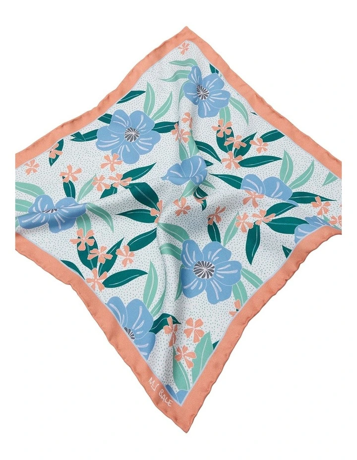Hana Pocket Square in Coral image 2