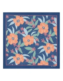 Hana Pocket Square in Navy