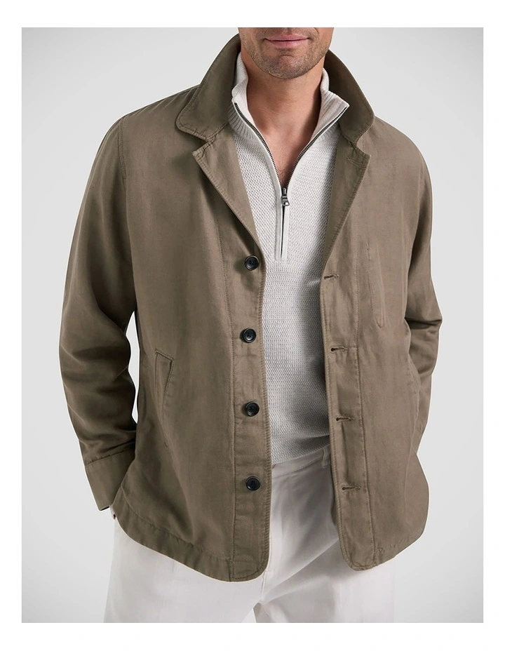Henry Worker Jacket In Stone image 3