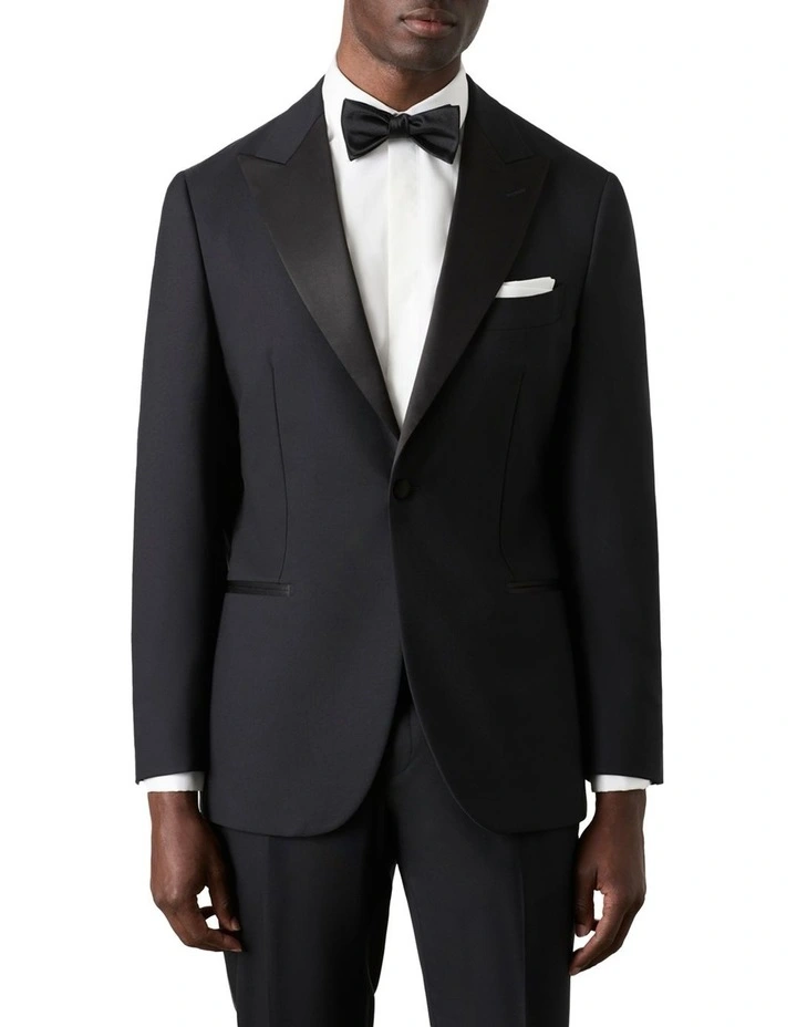 Black Wattle Tuxedo Jacket In Black image 1