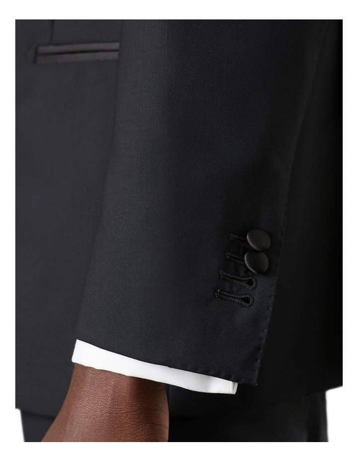 Black Wattle Tuxedo Jacket In Black image 5