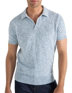 Strummer Polo in Blue Melange