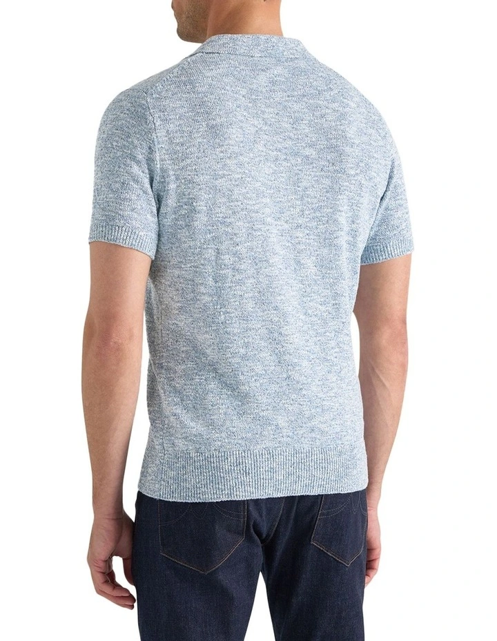 Strummer Polo in Blue Melange image 2