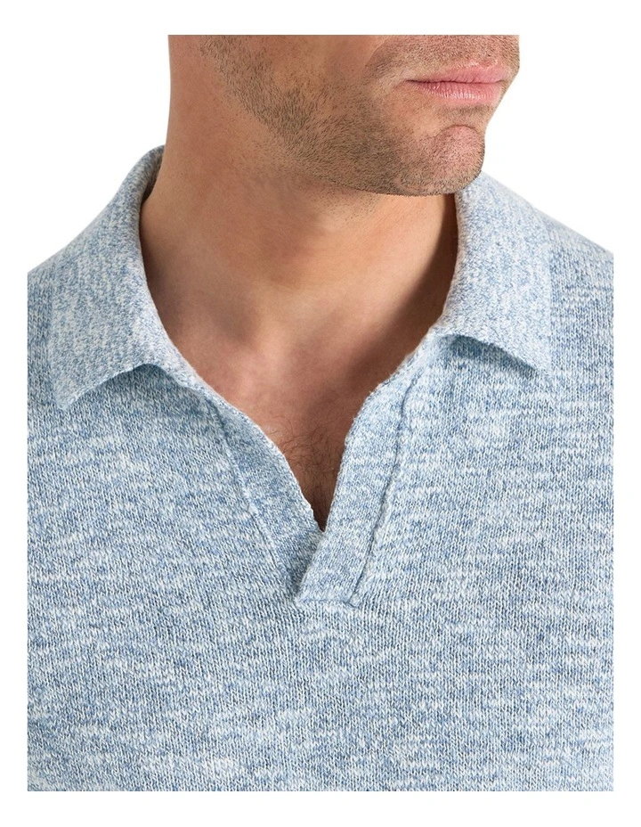 Strummer Polo in Blue Melange image 4