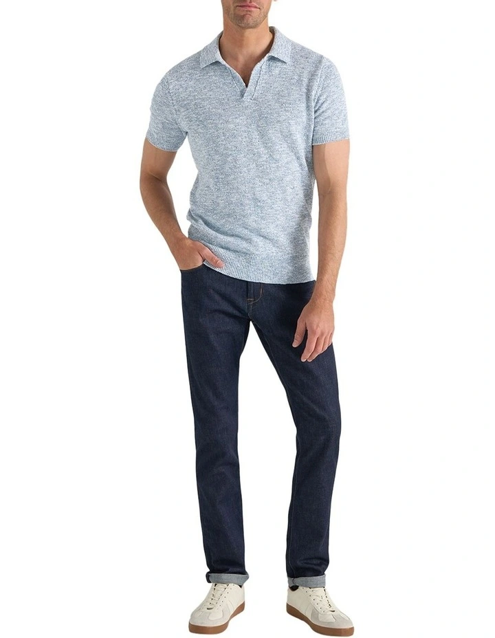 Strummer Polo in Blue Melange image 5