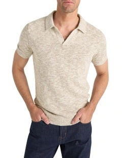 Strummer Polo in Sand Melange