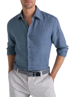 Bradfield Linen Shirt in Coastal Indigo