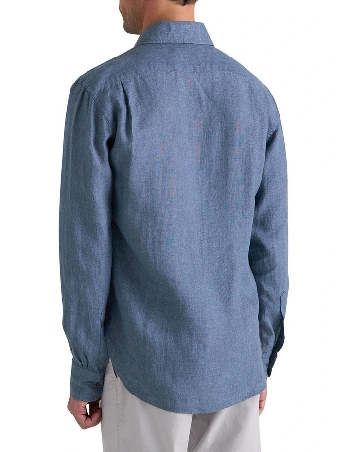 Bradfield Linen Shirt in Coastal Indigo image 3