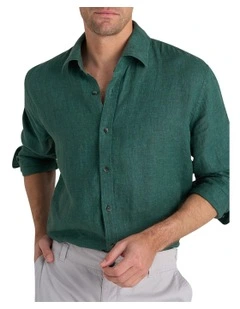 Bradfield Linen Shirt in Coastal Pine