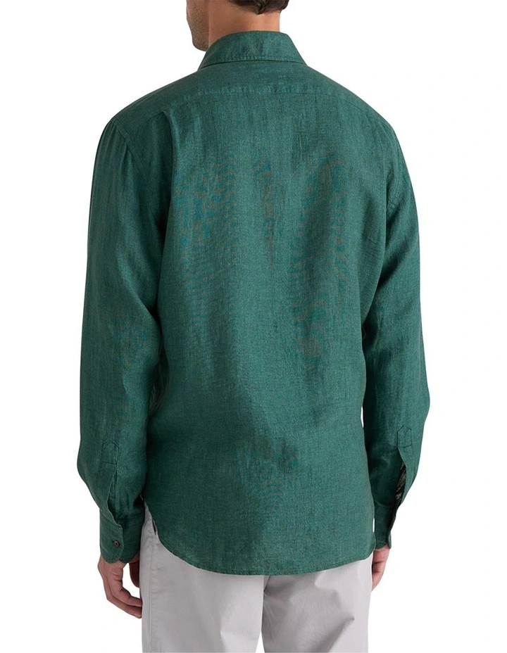 Bradfield Linen Shirt in Coastal Pine image 3