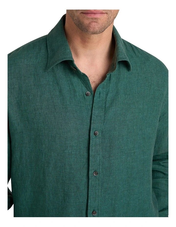 Bradfield Linen Shirt in Coastal Pine image 4