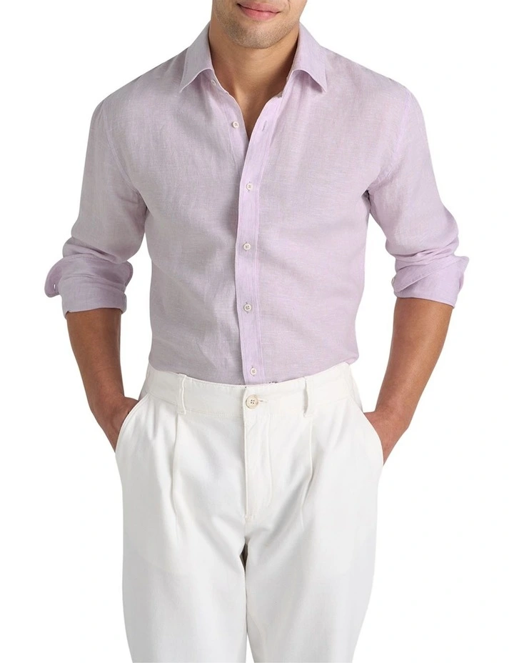 Bradfield Linen Shirt in Jacaranda image 1