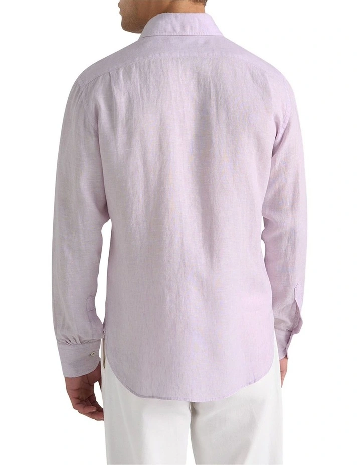 Bradfield Linen Shirt in Jacaranda image 3