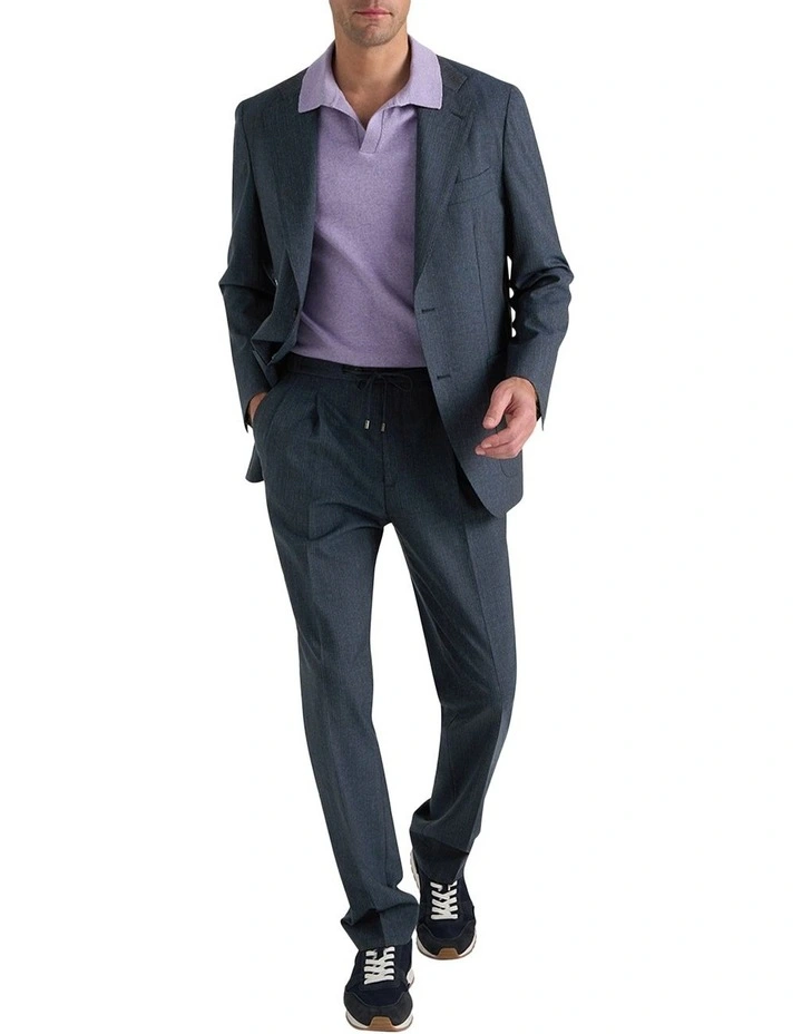 Brazza Drawstring Trouser In Navy image 3