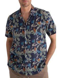 Portofino SS Shirt in Navy Floral