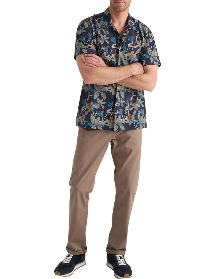 Portofino SS Shirt in Navy Floral image 4