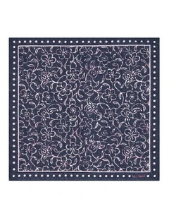 Volterra Pocket Square In Navy Pink
