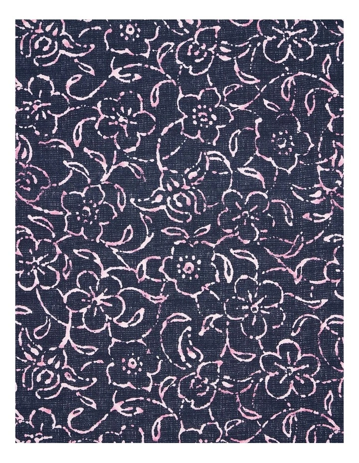 Volterra Pocket Square in Navy/Pink image 3