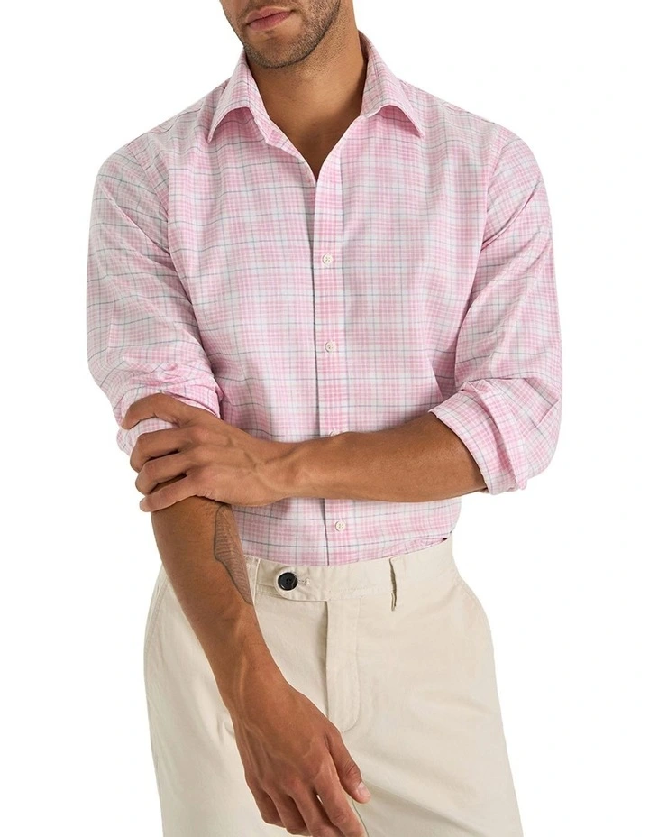 Austin Check Shirt in Pink image 2